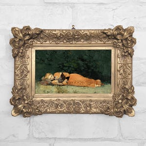 Victorian Woman Reading | Bookish Art | Antique Oil Painting Reproduction | Framed Canvas Print | Art Gift | No.50 - The New Novel