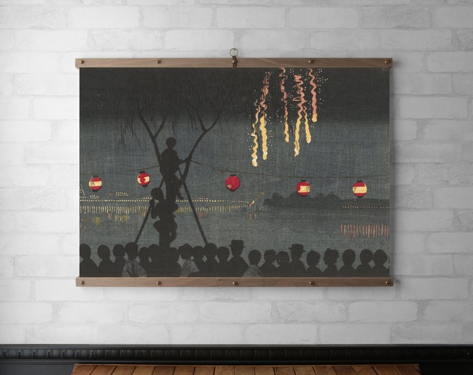 Fireworks Japanese Woodblock