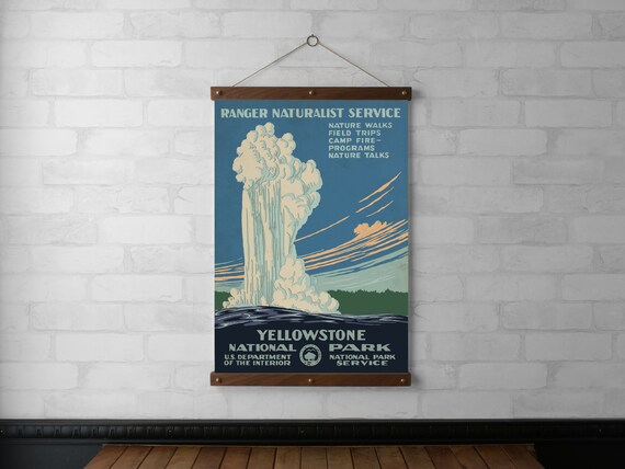 Download Free Wpa Yellowstone National Park Wall Hanging Canvas Print And Etsy SVG Cut Files