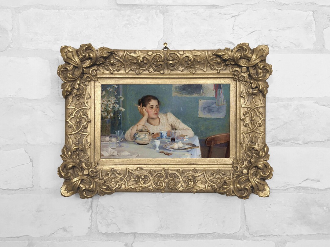 Vintage Framed Wall Art | Gold Frame Antique Oil Painting Reproduction ...