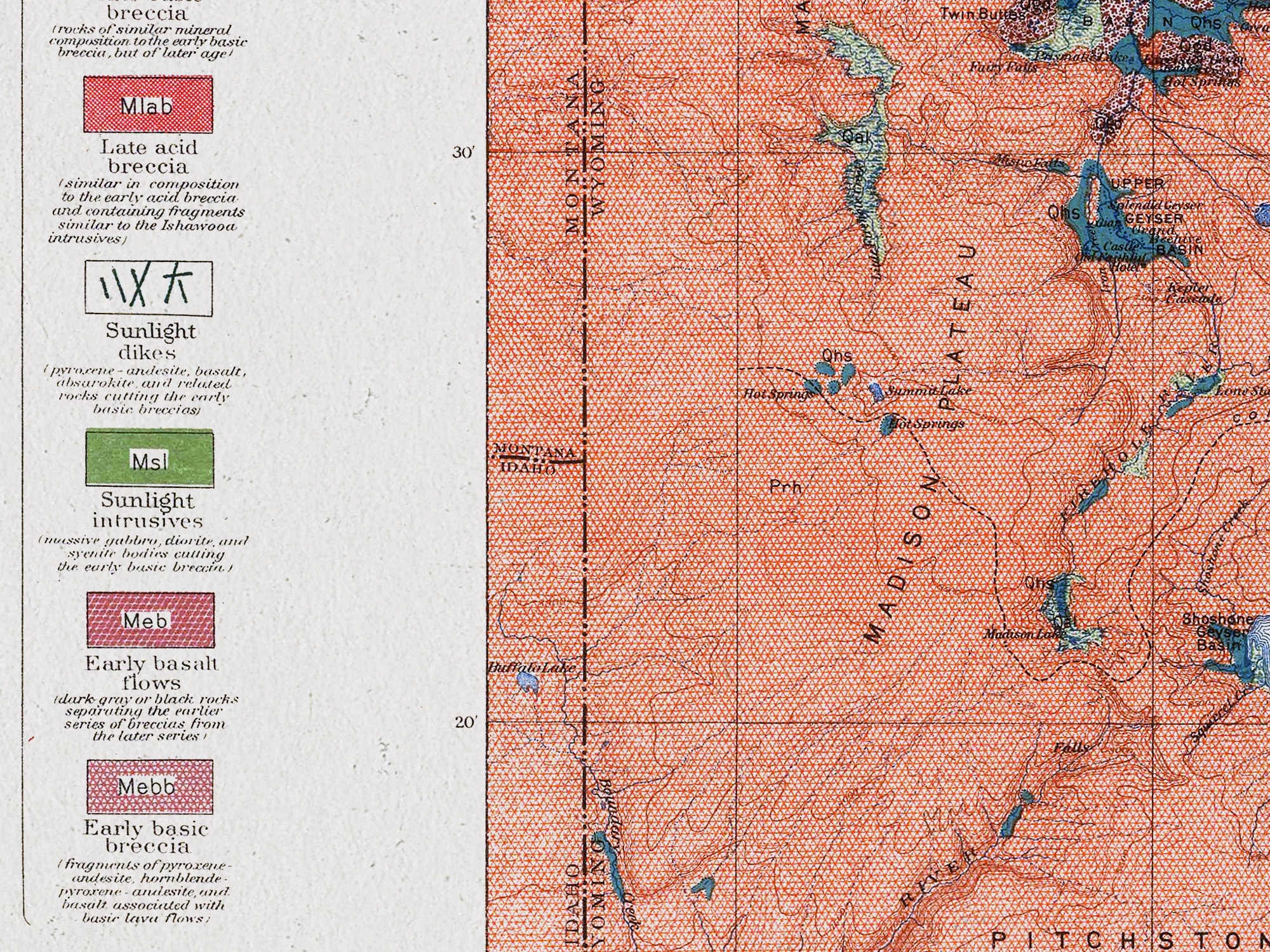 Yellowstone Geological Chart