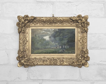 Small Gold or Black Ornate Framed Canvas Print | Antique Oil Painting Reproduction | Art Admirer Gift | Mothers Day Gift | No.2 - Shepherds