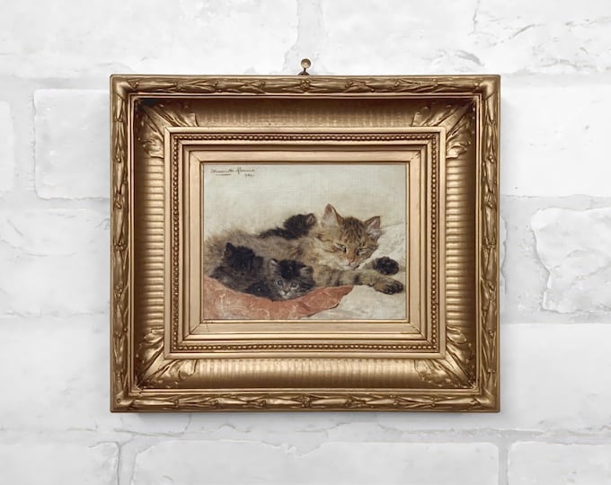 No. 75 - Sleepy Heap by Henriette Ronner-Knip c.1894