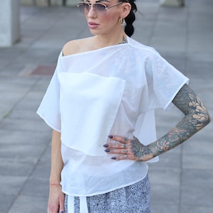 Summer Cotton Top / White Summer Top