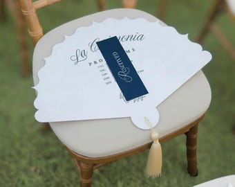 Italian Wedding Fan Program Template | La Cerimonia Amalfi Style (Digital Download)