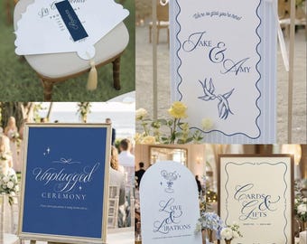 Amalfi Wedding Ceremony Signage Suite | La Dolce Vita Welcome Program (Digital Download)