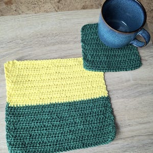 Crochet pattern for coaster set (PDF) / Coaster pattern / Crochet pot coasters / Beginner instructions / DIY kitchen decor gift