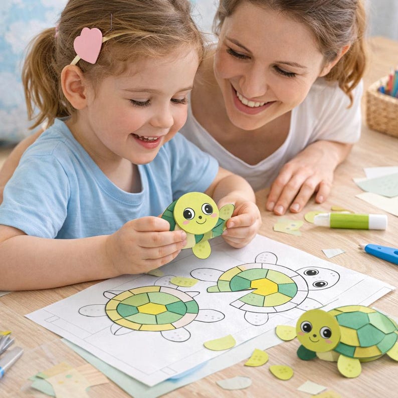 Mini Turtle Printable Activity for Kids - Fun and Easy Paper Craft ...