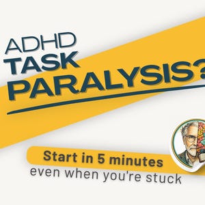 ADHD Reset Sheet Printable, Task Paralysis Help, Overwhelm Worksheet, Executive Dysfunction Tool, 1 Page ADHD Planner PDF