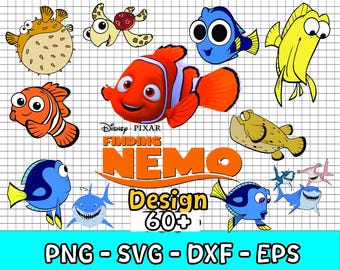 Le Monde de Nemo Svg Bundle, le Monde de Nemo Svg pour des chemises, Nemo Png, le Monde de svg, Dory Svg & fichiers Png pour Cricut, Dory SVG, téléchargement immédiat,