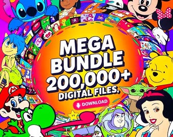 Plus de 220 000 mégapixels SVG | Fichiers svg pour Cricut, Disney SVG, dessins DTF, png, dxf | Licence commerciale d'accès à vie