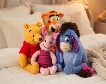 Crochet Winnie and Friends, Winnie The Pooh Crochet, instant download PDF