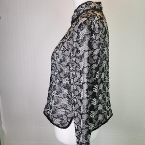 Adrianna Papell Jacket Beaded Embroidered Silk Evening Vintage 90s Petite Large image 7