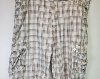 Vintage Phat Farm Plaid Cargo Shorts Baggy Y2K Streetwear Mens Size 40