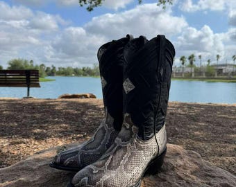 Genuine Molurus Python Cowboy Boots | Custom Made