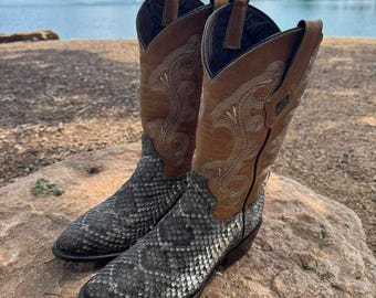 Genuine Western Diamondback Rattlesnake Boots