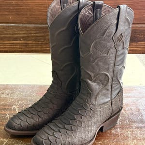 Genuine Python Cowboy Boots - Handmade