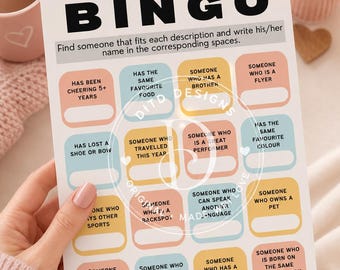 Cheerleading Bingo Card
