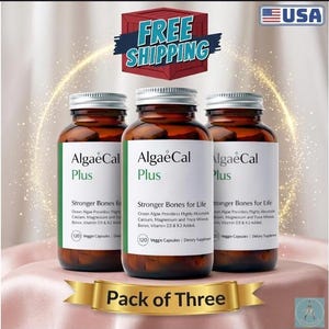 AlgaeCal Plus Pflanzliches Kalziumergänzungsmittel | Knochen- & Gelenkbandage (3er Pack)