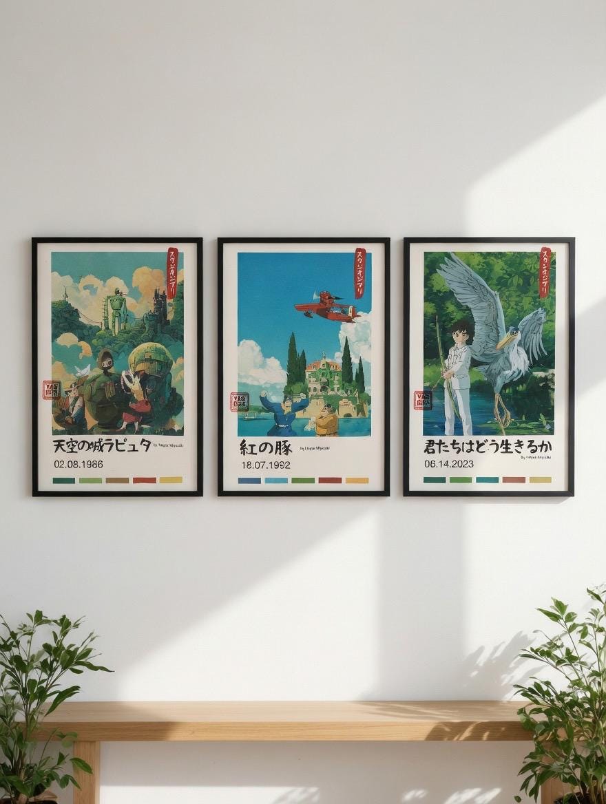 Studio ghibli poster set - Etsy 日本
