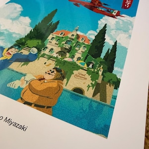 Porco Rosso-poster - Studio Ghibli-väggkonst - Anime-dekor av flyg - tryck bild 3