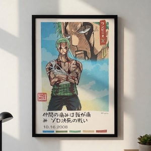 One Piece Poster Featuring Zoro, Glossy Print in Two Sizes - Etsy