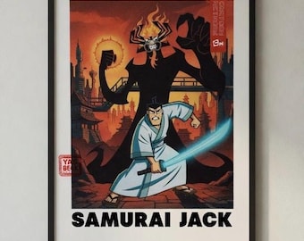 Cartoon Network Samurai Jack  Classic Poster A3+ |  Vintage Wall Art