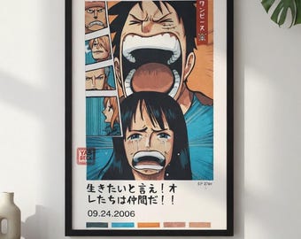 Plakat One Piece Luffy i Robin EP 278, wydruk ścienny, fan art anime, kolekcjonerski, dekoracja do domu, prezent | Manga, grafika ścienna | wysokiej jakości