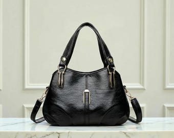 Genuine Luxury Leather Shoulder Bag: Crossbody Top Handle Tote Purse for Women