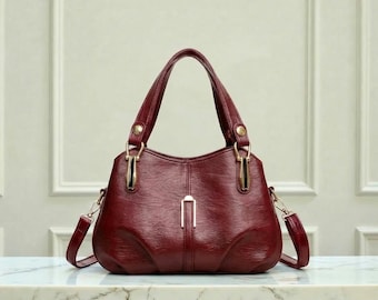 Genuine Luxury Leather Shoulder Bag: Crossbody Top Handle Tote Purse for Women