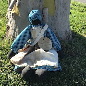 Primitive Civil War Black Folk Art Doll