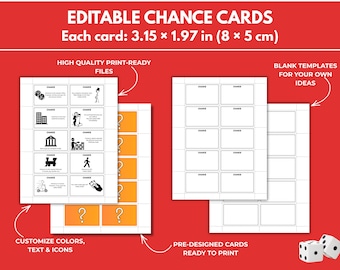 Editable Monopoly Template Bundle | Custom Board Game DIY Kit | Printable Game Night Gift