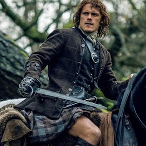 Jamie Fraser Outlander Wool Coat: Sam Heughan Inspired Scottish Highlander Costume Jacket