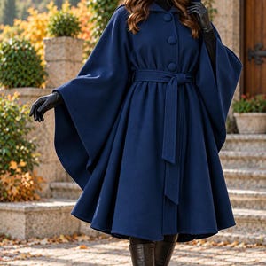 Hooded Cape Coat - Etsy