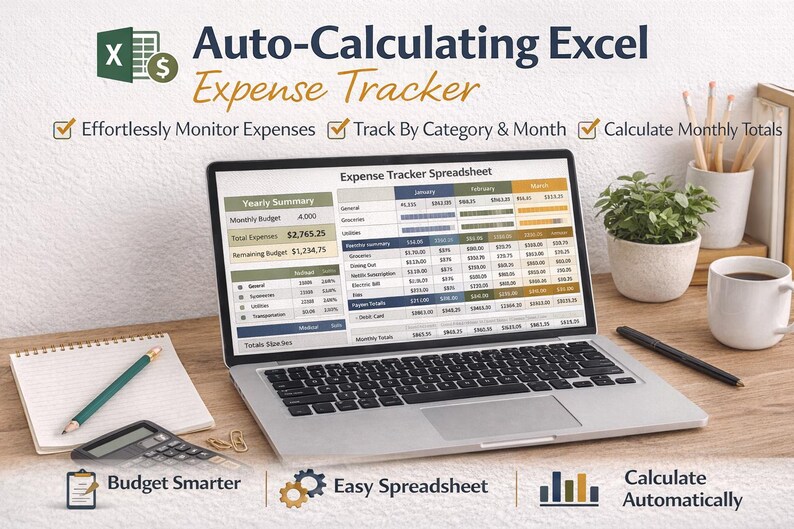 Expense Tracker Spreadsheet | Budget Planner Excel (digital Download ...