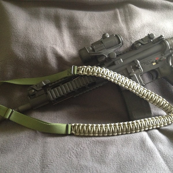 Single Point Paracord Rifle Sling -- Adjustable and Includes HK Clip