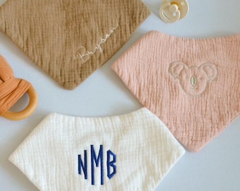 Personalized Bandana Bib: Customizable Name, Monogram or Design for baby bib