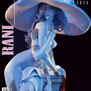 RANI – Statua in resina anime – Maga dark fantasy da collezione NON DIPINTA