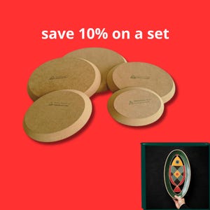 Stampi ovali in MDF da 19 mm per la realizzazione di piatti, vassoi e ciotole in ceramica con bordo rigido;