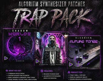 Trap Synth Patches for Algoritm – Reason Studios Bundle – Dark Cinematic Trap Pack (3 Packs) - Reason ReFills - VOL. 2