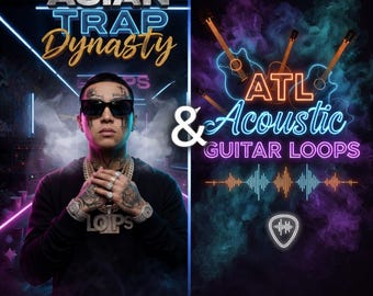 Asian Trap Dynasty & ATL Acoustic Guitar Loops Bundle (WAV) – Melody Loops, Key, Tempo