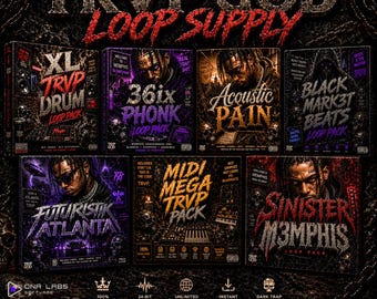 TRVP GOD Loop Supply – Massive 498 Melody & Drum Loops 156 Midi Files Trap Producer Pack  (Digital Download)