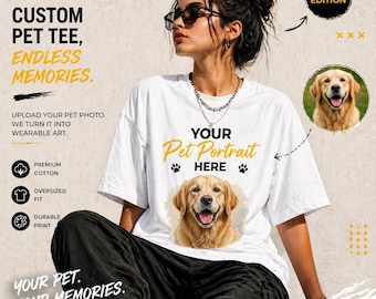 Camiseta personalizada / Camiseta de regalo personalizada / Tu imagen, logotipo o retrato de mascota / Regalo de cumpleaños unisex