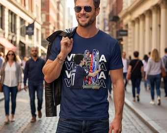 Camiseta personalizada da Copa do Mundo FIFA 2026 | Camiseta com estampa de campeão de futebol | Presente para fã de futebol | Camiseta esportiva unissex | Lembrança da Copa do Mundo