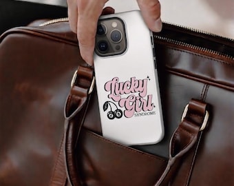 Funda para iPhone Lucky Girl Syndrome, cubierta protectora transparente (compatible con carga inalámbrica)