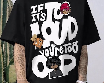 Camiseta personalizada de hip hop con estampado gráfico, camiseta urbana con estampado de dibujos animados.