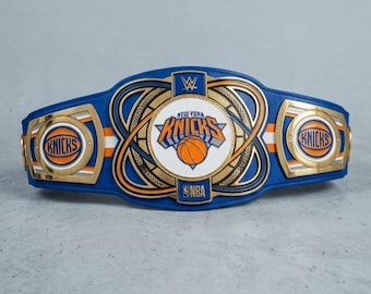 Custom Championship Belt – 2mm Brass Plates, Genuine Leather, NBA Fan Trophy