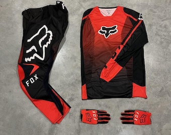Custom Motocross Gear Set - Black and Hot Pink Racing Jersey & Pants