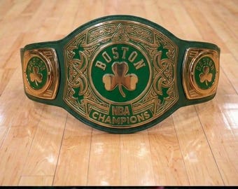 Custom Championship Belt – 2mm Brass Plates, Genuine Leather Trophy for Sports Fans
