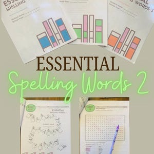 Essential Spelling Words 2 (For CC, Essentials, Foundations, and more) - Student Led Packet